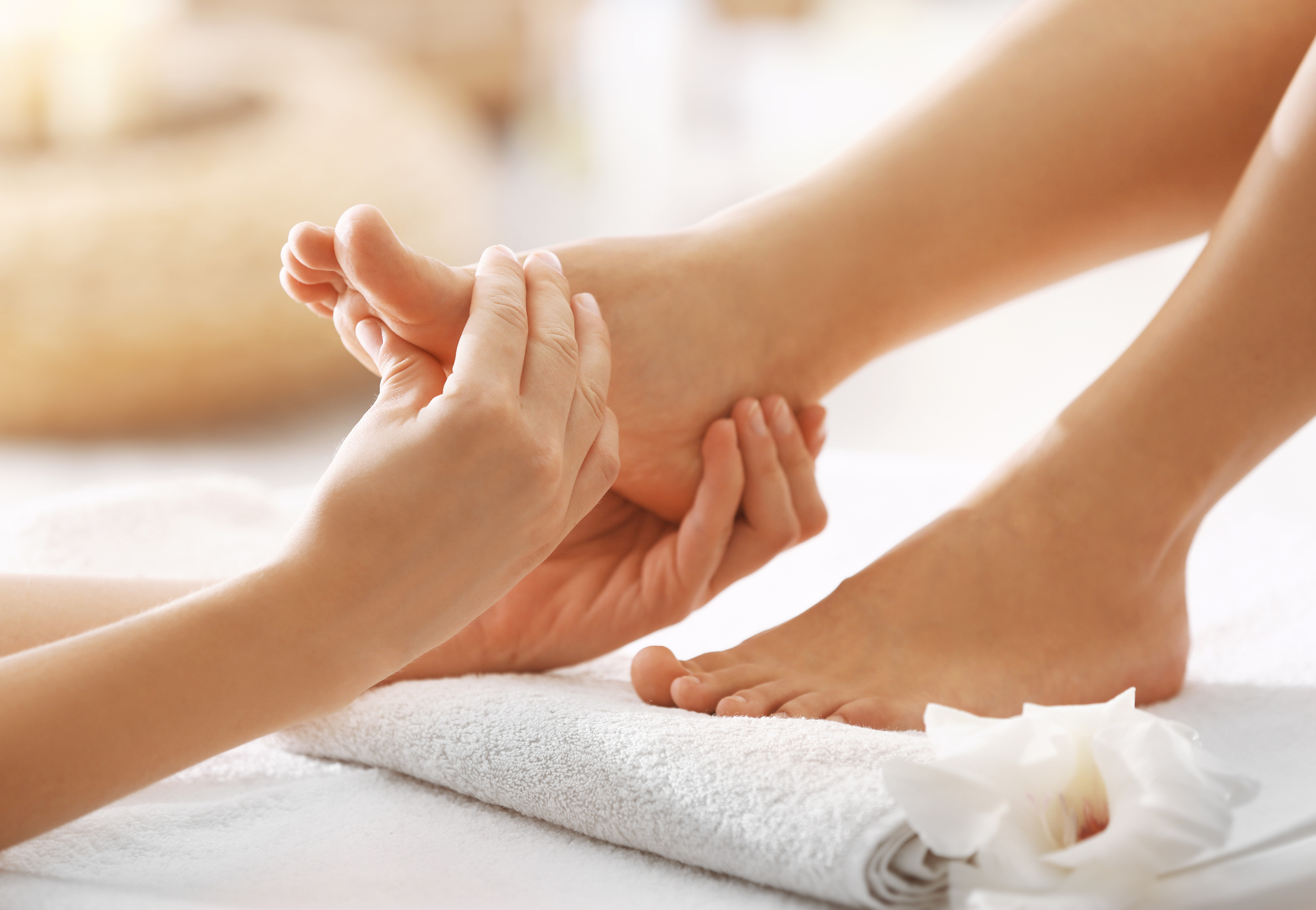 Foot Massage in Spa Salon